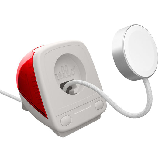 Spigen C1 Classic holder til trådløs oplader til Apple Watch Series, Rød