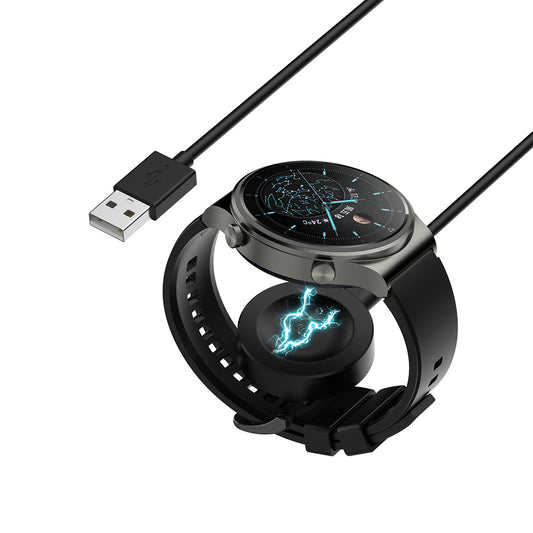Trådløs Oplader Techsuit THC1 til Honor Watch / Huawei Watch Series, USB-A, Sort