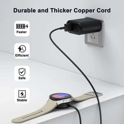 Trådløs Oplader Techsuit TSC11 til Samsung Galaxy Watch Series, USB-A, Sort