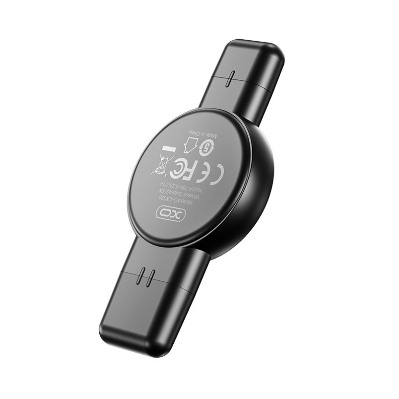 Trådløs Oplader XO Design CX026 til Apple Watch Series, USB-A / USB-C, Sort