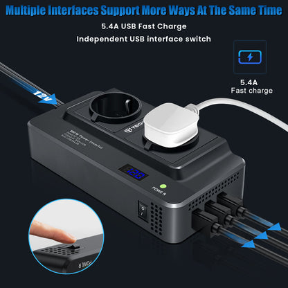 Elektrisk bilinverter Techsuit PowerDriveX, 200W