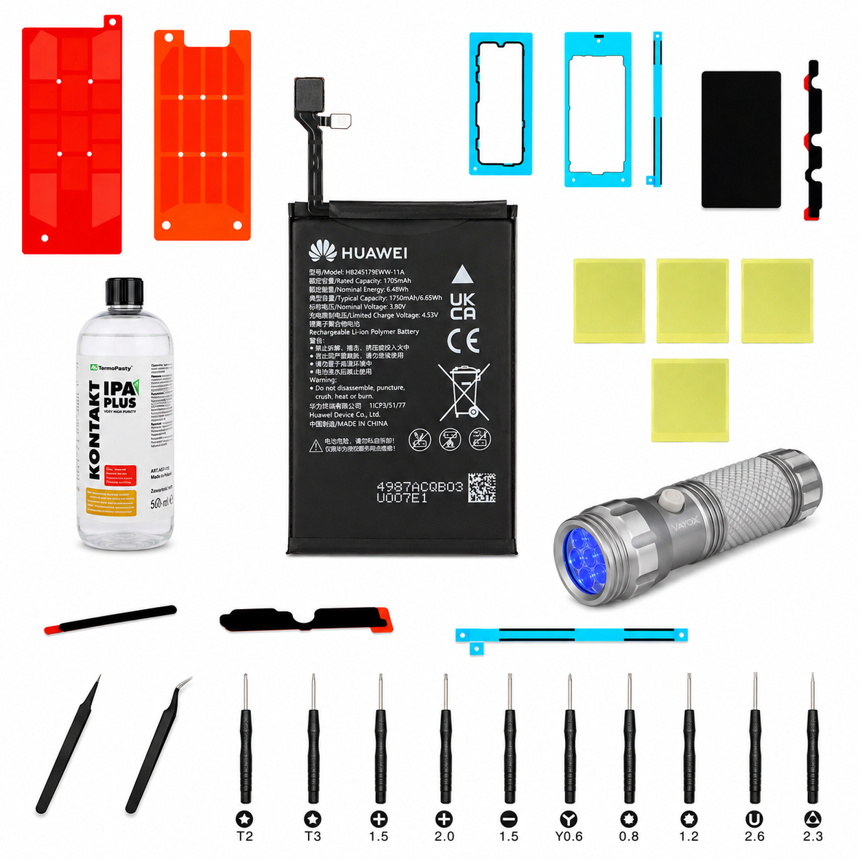 Batterisæt HB245179EWW-11A til Huawei Mate X7 Service Pack og dedikerede servicerværktøjer