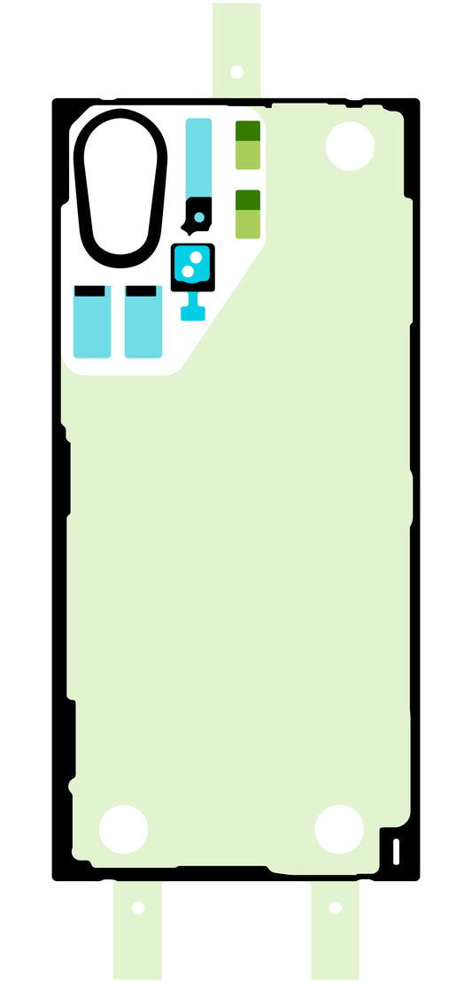 Kit til limning af batteridæksel til Samsung Galaxy S22 Ultra 5G S908, Servicepakke GH82-27490A