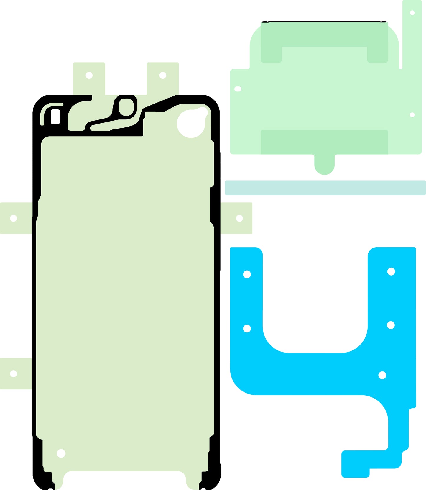 Kit til limning af skærm Samsung Galaxy S23+ S916, Servicepakke GH82-30555A