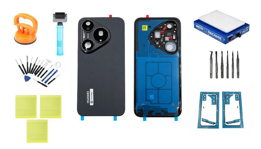 Huawei Pura 90s Pro Mulberry Black Battery Cover Kit Service Pack and Dedicated Repair Tools