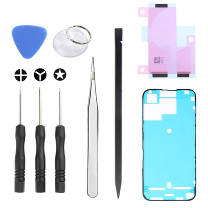 Jiafa JF-8162 Reparationssæt til udskiftning af batteri til Apple iPhone 15 Pro Max, 9i1