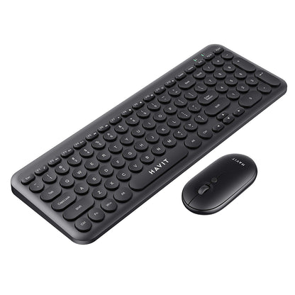 HAVIT Wireless Keyboard and Mouse Kit, Black