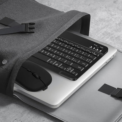 Techsuit AirCombo WKM1 Wireless Keyboard Mouse Kit, BT / Wi-Fi, Black