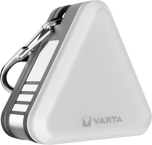Varta Magnetic Safety Light LED nøgleringslampe, 25lm, Sølvfarvet