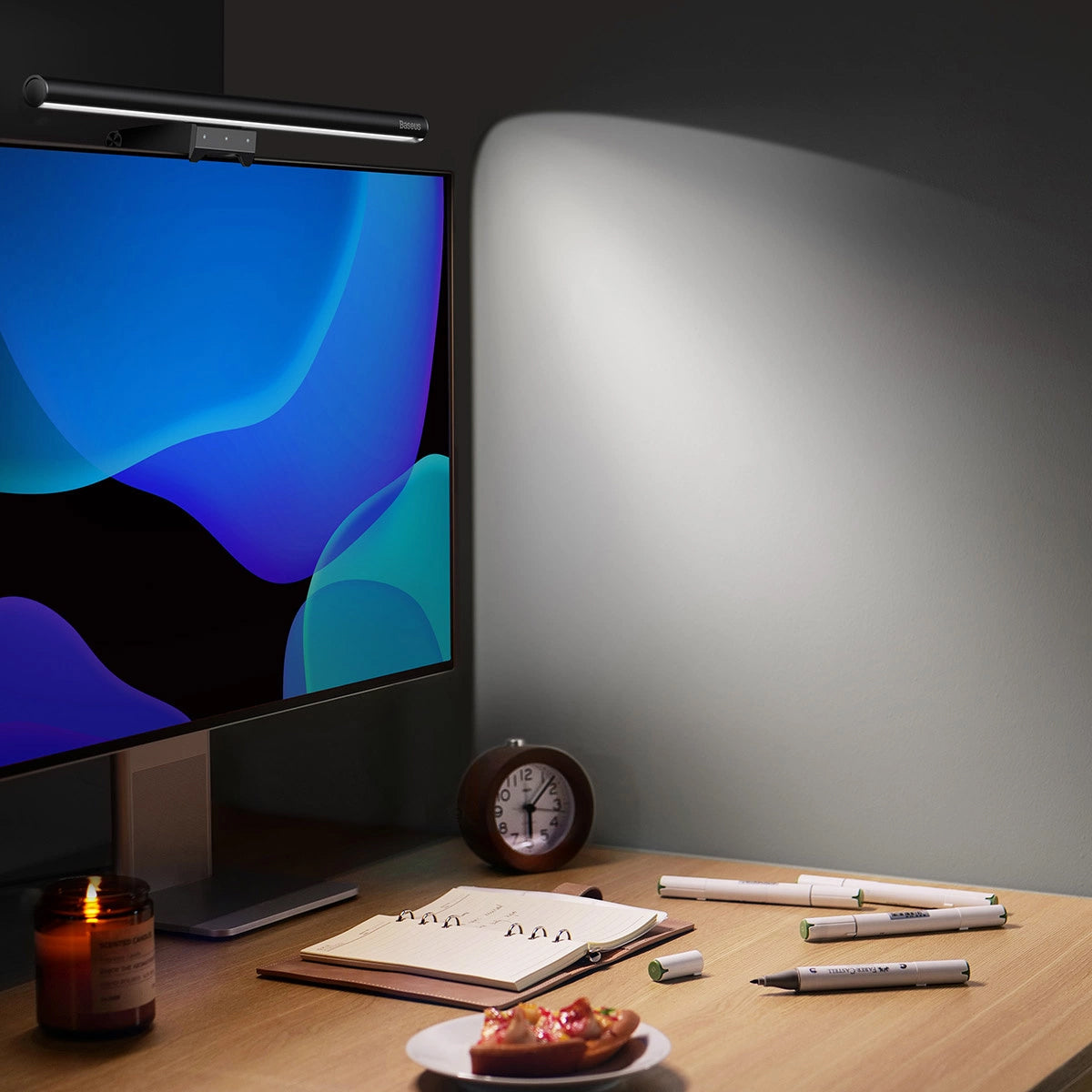 Baseus i-Wok2 LED Monitorlampe, 2700K - 6500K, Sort DGIW000101