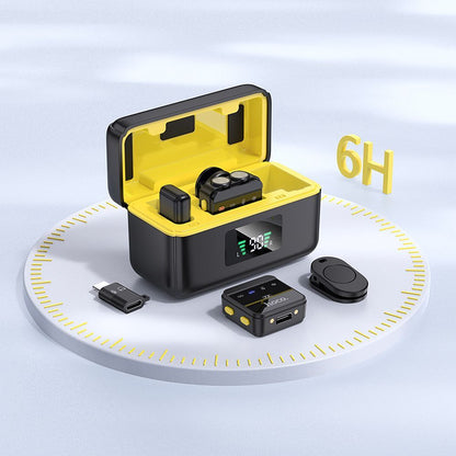 Lavaliermikrofon HOCO L17, USB-C / Lightning, Sæt med 2 stykker, Sort