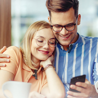 Lavaliermikrofon Borofone BFK12 Trophy, USB-C / Lightning, Sæt med 2 stykker, Sort