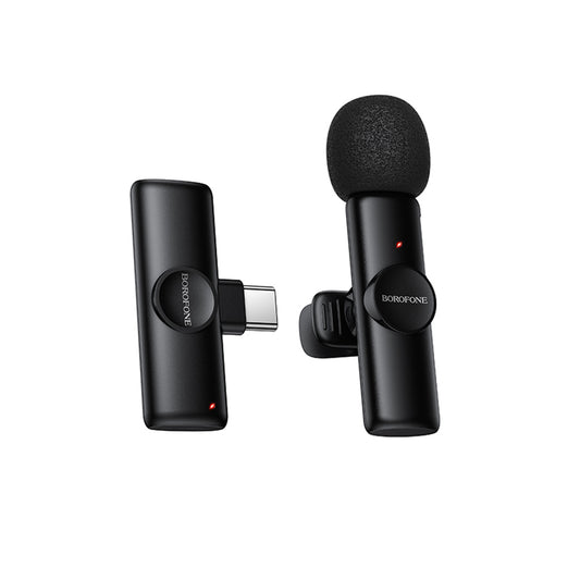 Lavaliermikrofon Borofone BFK16 Winner, USB-C, Sort