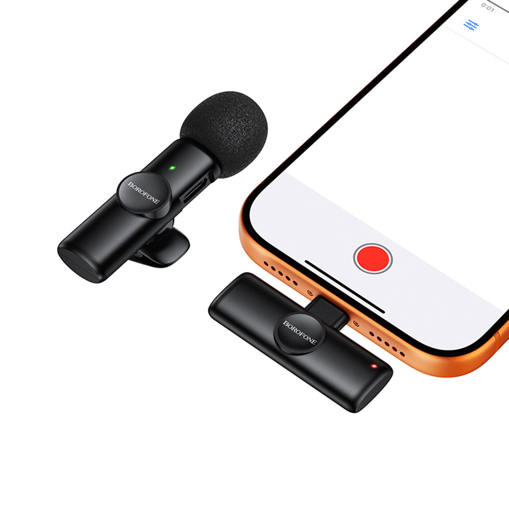 Lavaliermikrofon Borofone BFK16 Winner, USB-C, Sort
