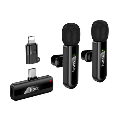 HOCO L20A Lavalier, USB-C / Lightning, Set of 2 pieces, Black