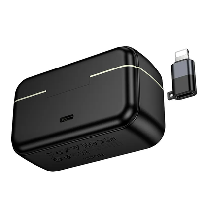 Lavaliermikrofon HOCO L22, USB-C / Lightning, Sæt med 2 stykker, Sort