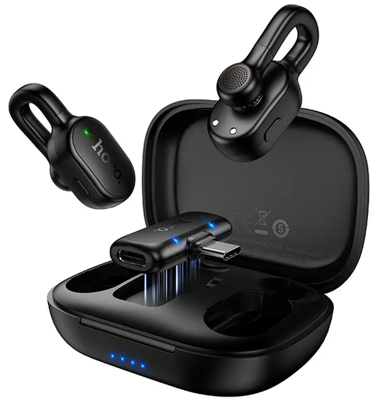 Lavaliermikrofon HOCO L27, USB-C, Sæt med 2 stk., Sort