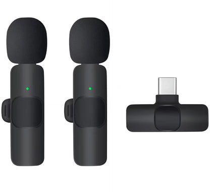 Lavaliermikrofon OEM K1, USB-C, Sæt med 2 stk., Sort