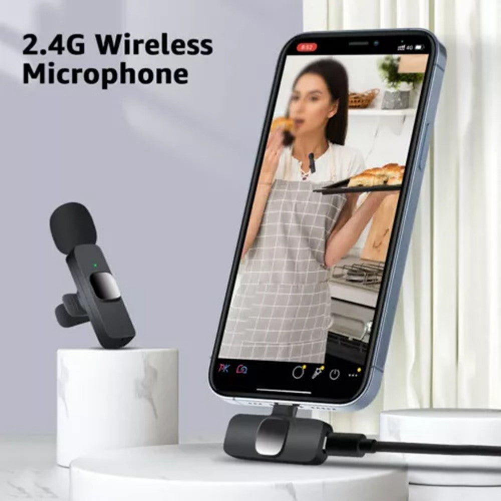 Lavaliermikrofon OEM K1, USB-C, Sæt med 2 stk., Sort