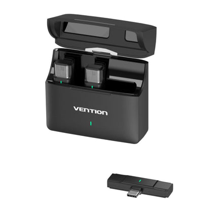 Vention Clip-On Lavalier, USB-C, Sæt med 2 stykker, Sort