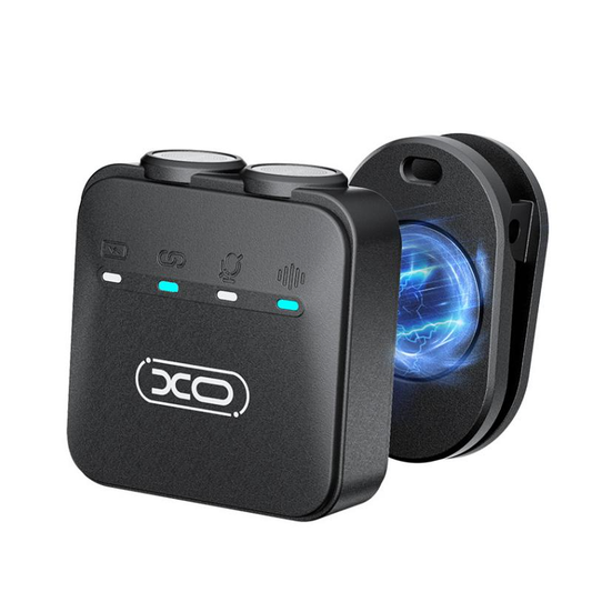 Lavaliera XO Design MC15 Dual, USB-C / Lightning, Sæt med 2 stk, Sort