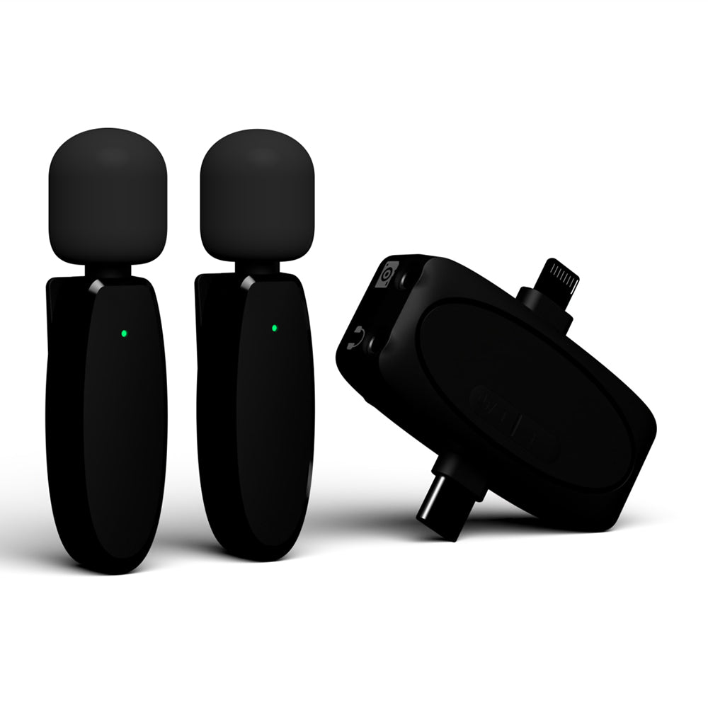 Lavaliermikrofon Yesido KR15, USB-C / Lightning, Sæt med 2 stykker, Sort