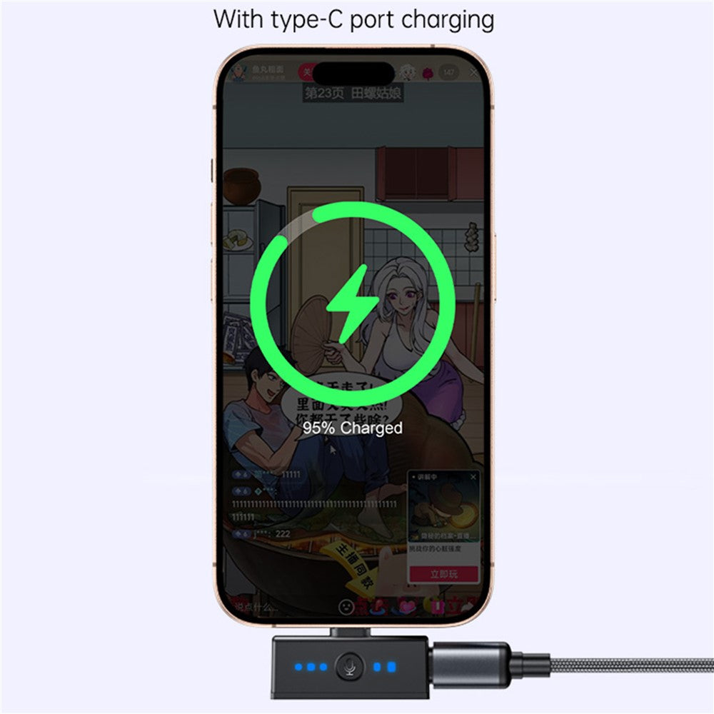 Lavaliermikrofon Yesido KR19, USB-C / Lightning, Sæt med 2 stykker, Sort
