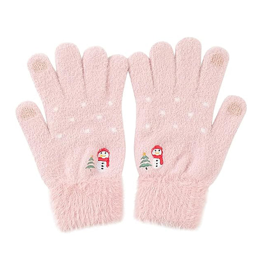 Vinterhandsker til damer med touchfunktion Techsuit ST0011, størrelse 17 cm, pink