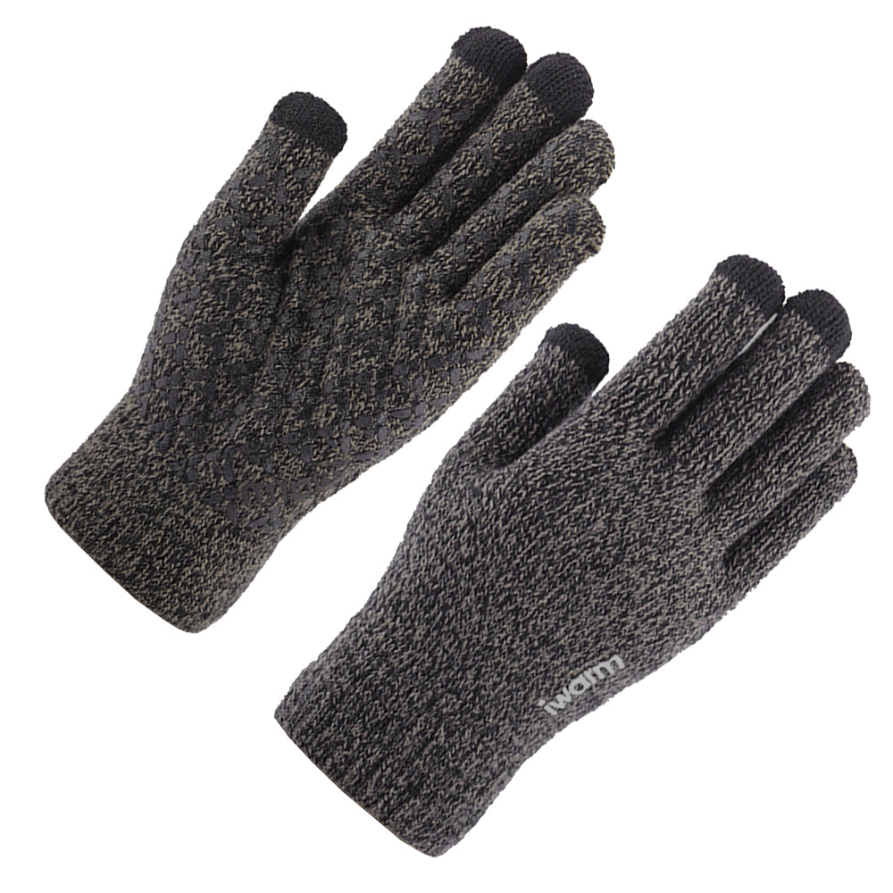 Iwarm ST0005 Taktile Vinterhandsker, Størrelse 21 cm, Grå