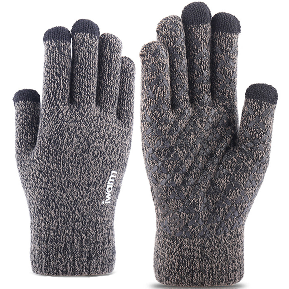 Iwarm ST0005 Taktile Vinterhandsker, Størrelse 21 cm, Grå