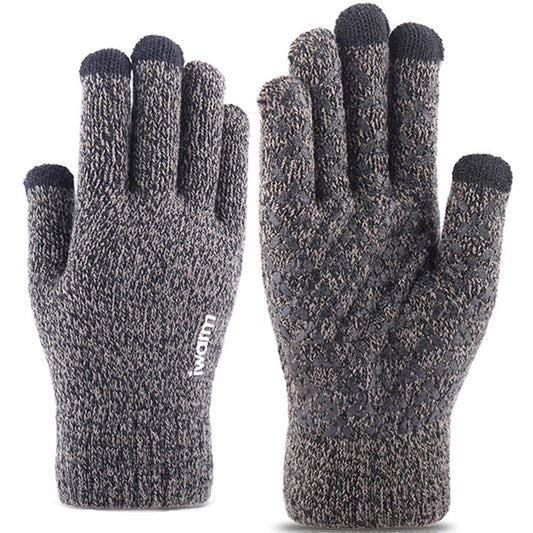 Iwarm ST0005 Taktile Vinterhandsker, Størrelse 21 cm, Grå