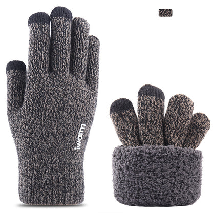 Iwarm ST0005 Taktile Vinterhandsker, Størrelse 21 cm, Grå