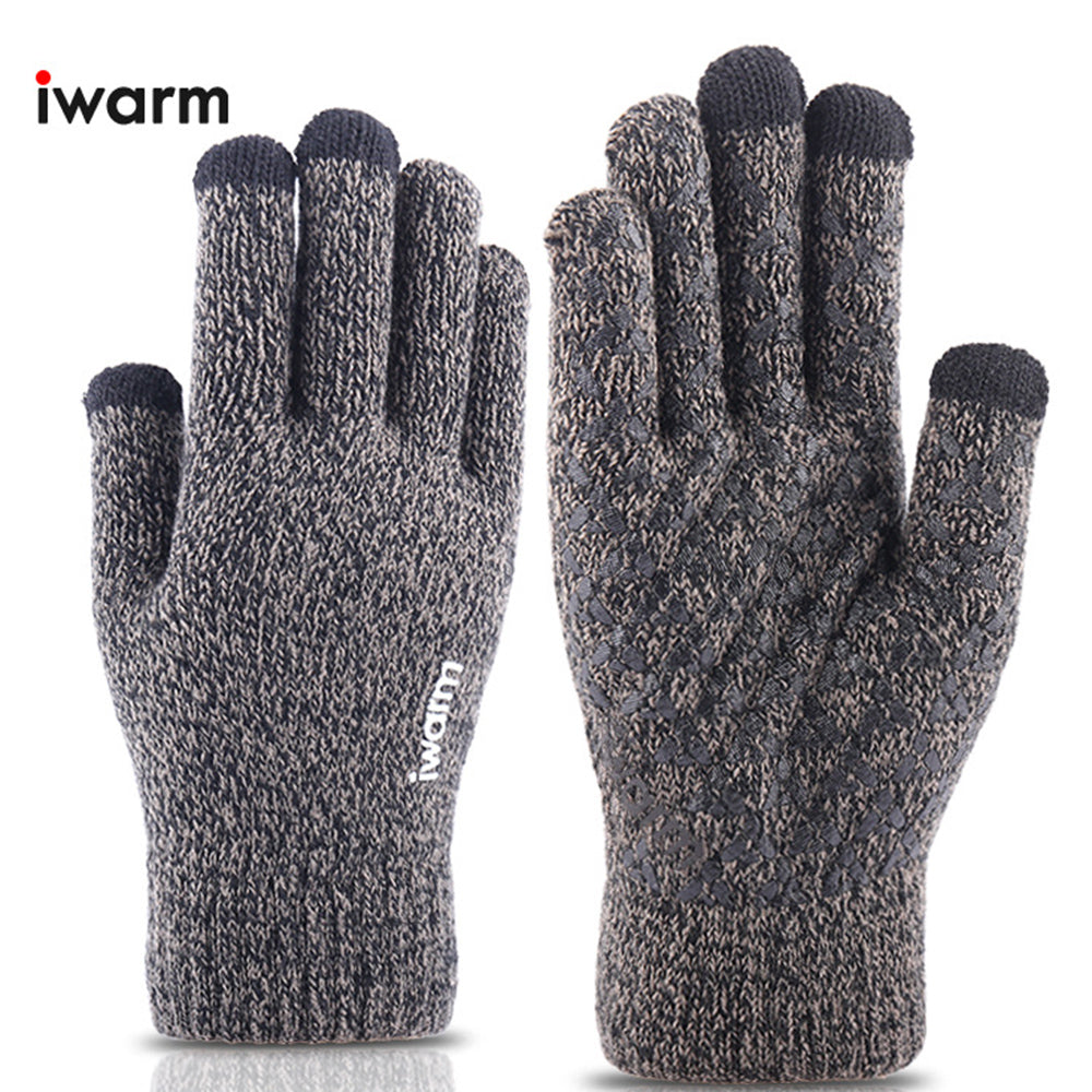 Iwarm ST0005 Taktile Vinterhandsker, Størrelse 21 cm, Grå