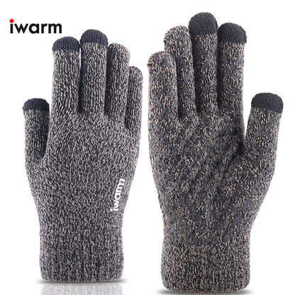 Iwarm ST0005 Taktile Vinterhandsker, Størrelse 21 cm, Grå