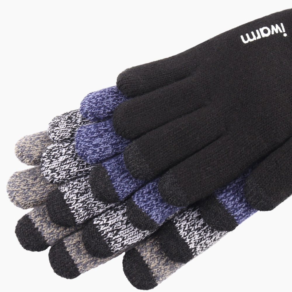 Iwarm ST0005 Taktile Vinterhandsker, Størrelse 21 cm, Grå