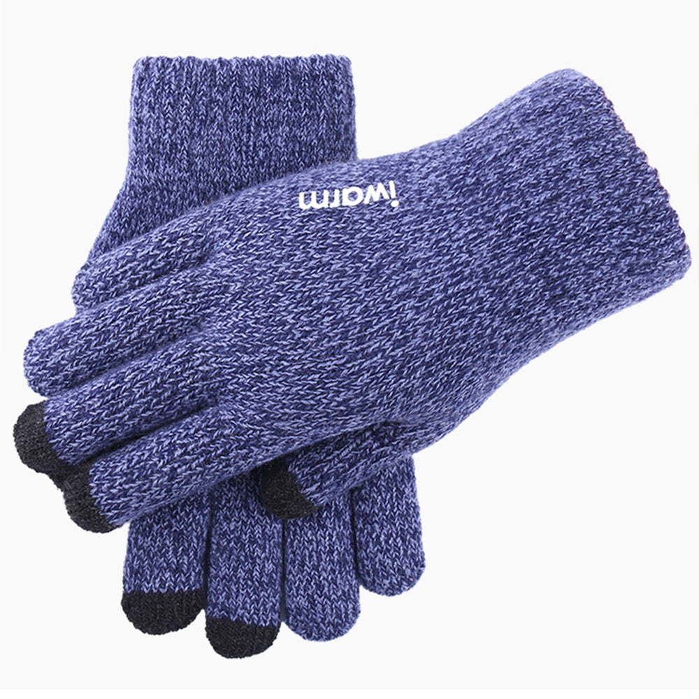 Iwarm ST0018 Winter Touchscreen Gloves, Size 23cm, Blue