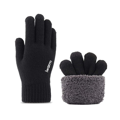 Iwarm ST0018 Taktile Vinterhandsker, Størrelse 23 cm, Sorte