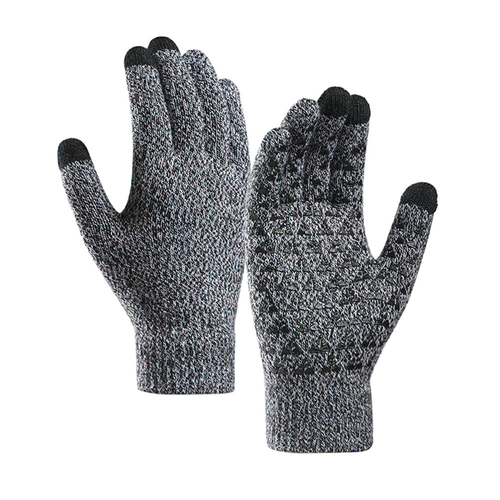 Iwarm ST0018 Vinterhandsker med touchfunktion, Størrelse 23 cm, Sort Grå