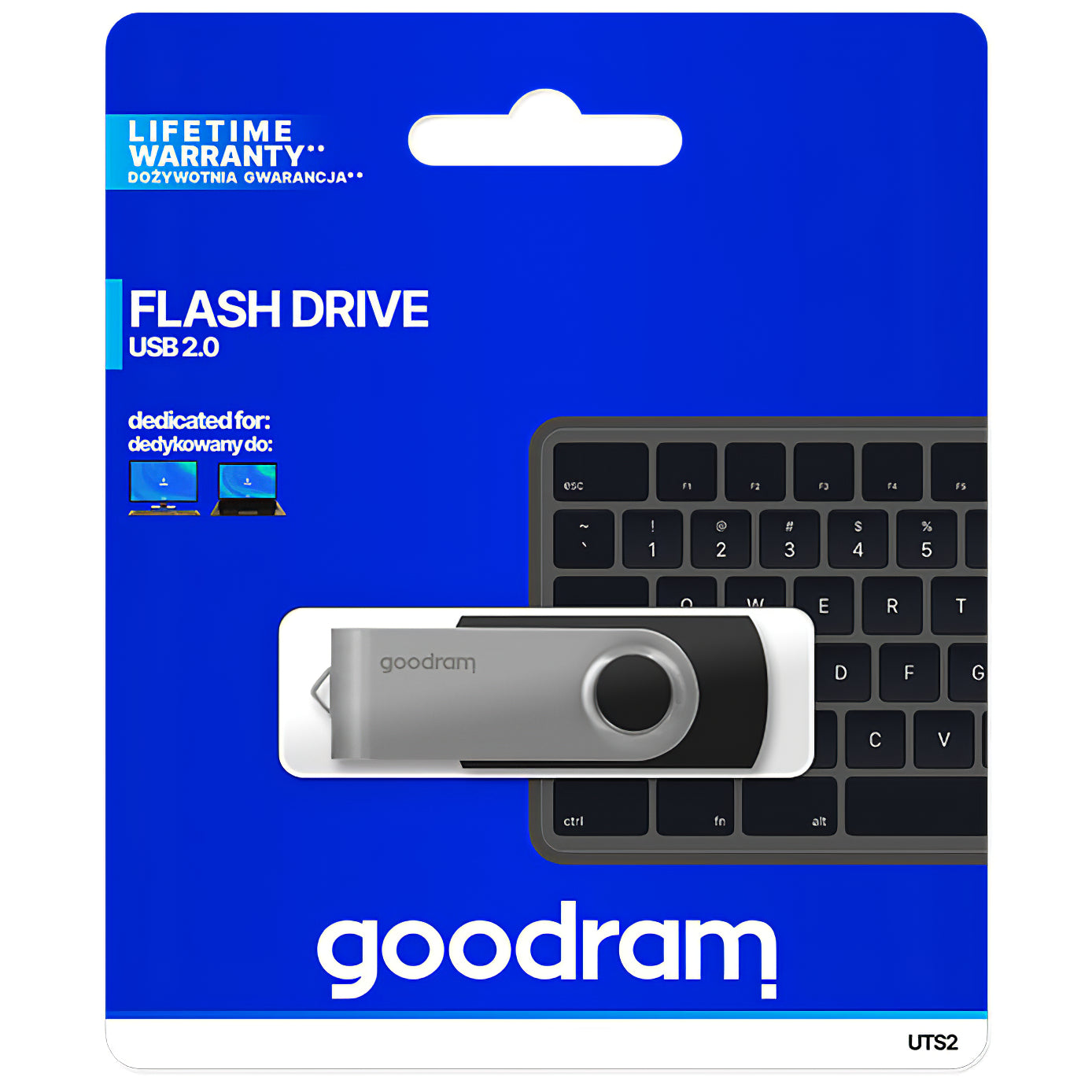 GoodRam UTS2 USB-A External Memory, 64Gb UTS2-0640K0R11