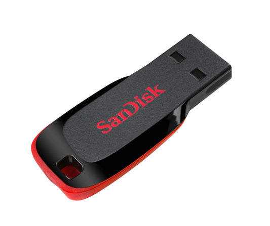 Ekstern USB-A hukommelse SanDisk Cruzer Blade, 128Gb SDCZ50-128G-B35