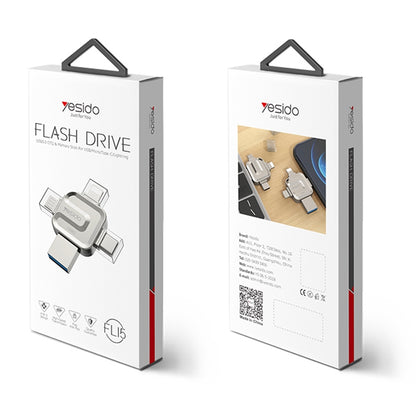 Ekstern hukommelse USB-A 3.0 / Lightning / USB-C / microUSB Yesido FL15, 16Gb