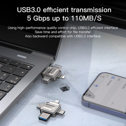 Ekstern hukommelse USB-A 3.0 / Lightning / USB-C / microUSB Yesido FL15, 16Gb