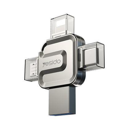Ekstern hukommelse USB-A 3.0 / Lightning / USB-C / microUSB Yesido FL15, 16Gb