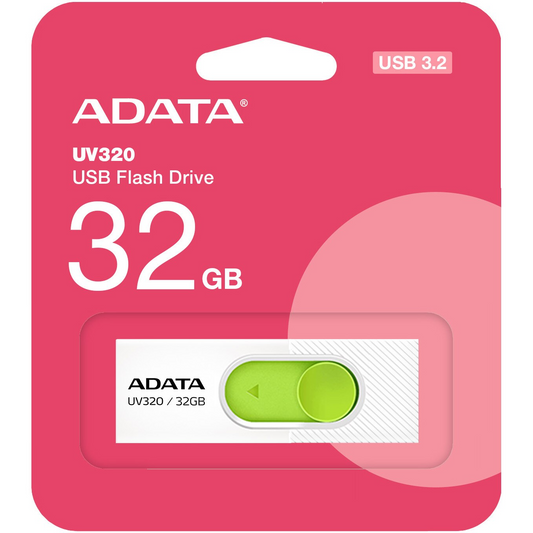 Ekstern hukommelse USB-A 3.2 Adata UV320, 32Gb AUV320-32G-RWHGN