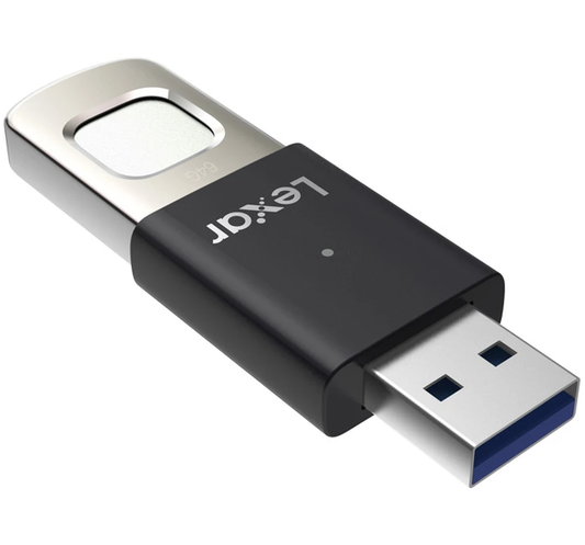 Ekstern Hukommelse USB-A 3.2 Lexar JumpDrive Fingerprint F35 Pro, 64Gb