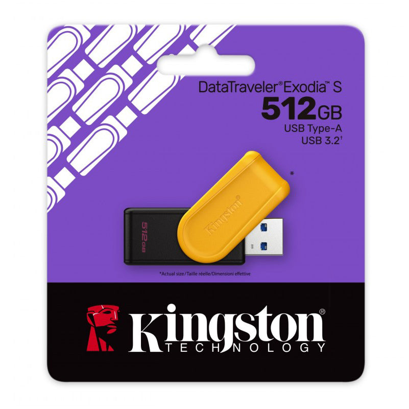 Ekstern USB-A 3.2 Kingston DT Exodia S hukommelse, 512Gb DTXS/512GB