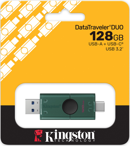 Ekstern hukommelse USB-A 3.2 / USB-C Kingston Duo, 128Gb DTDEG2/128GB