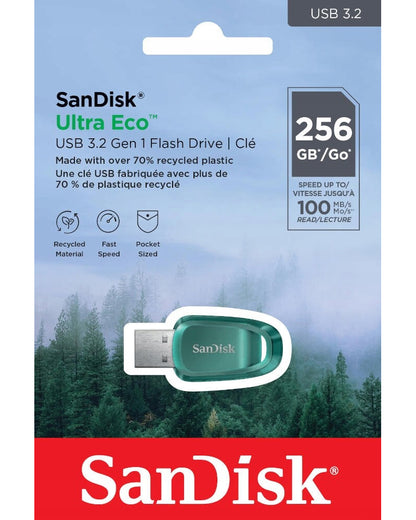 Ekstern hukommelse USB-A 3.2 SanDisk Ultra Eco, 256Gb SDCZ96-256G-G46