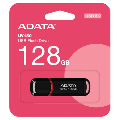 Ekstern USB-A 3.2-hukommelse Adata UV150, 128 GB AUV150-128G-RBK