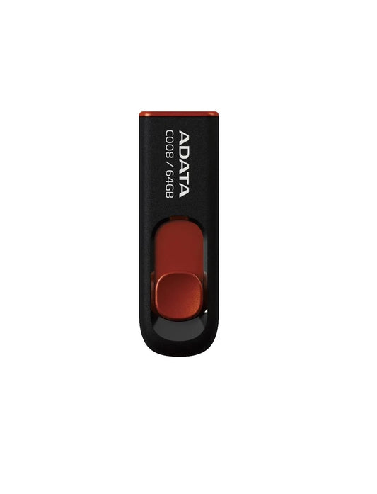 Ekstern hukommelse USB-A Adata C008, 64Gb AC008-64G-RKD